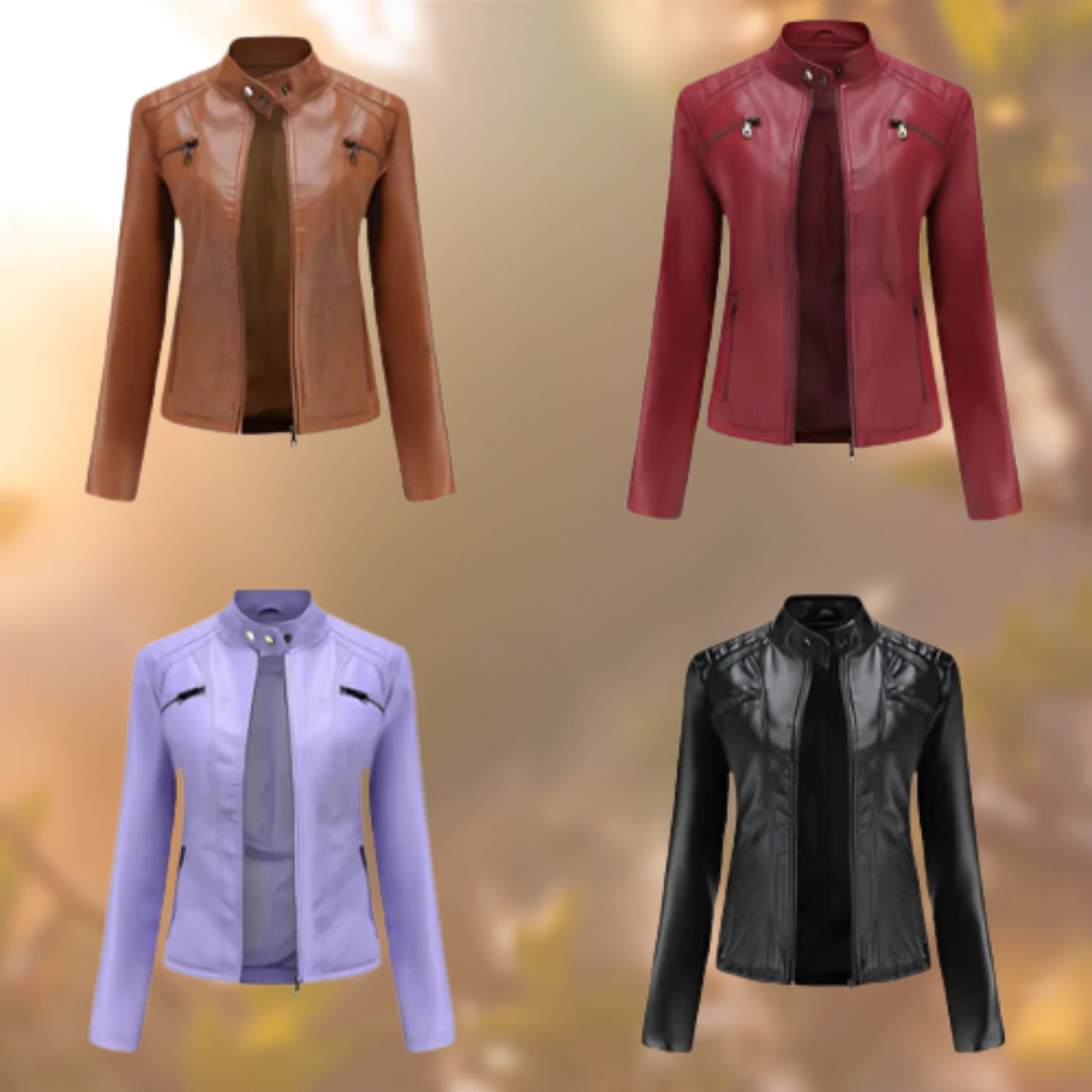 Robyn™ elegancka kurtka skórzana