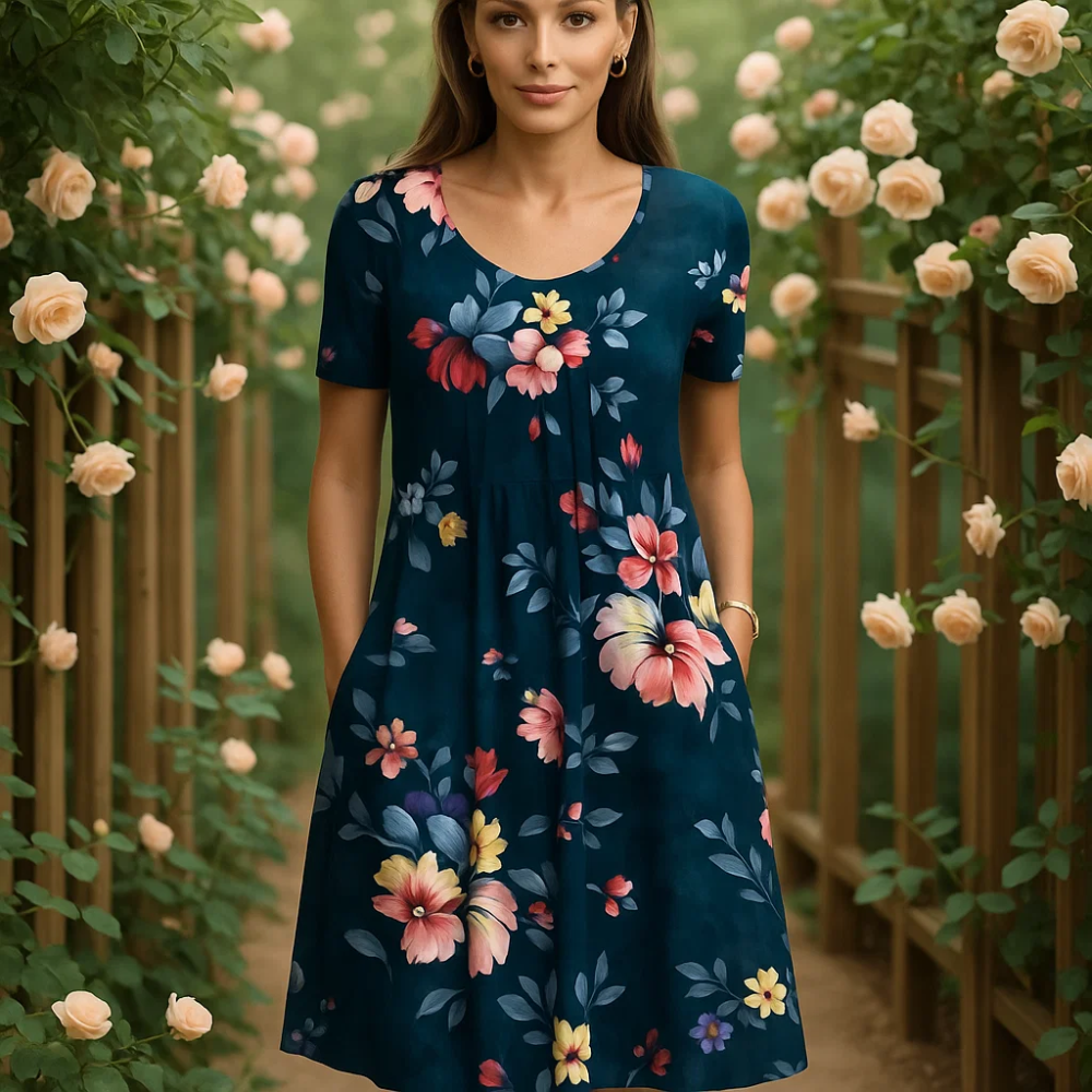 Heather - Klasyczna sukienka w kwiaty