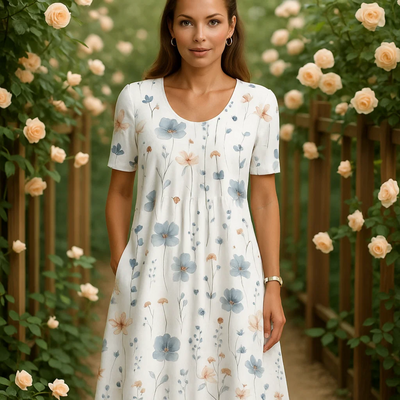 Heather - Klasyczna sukienka w kwiaty