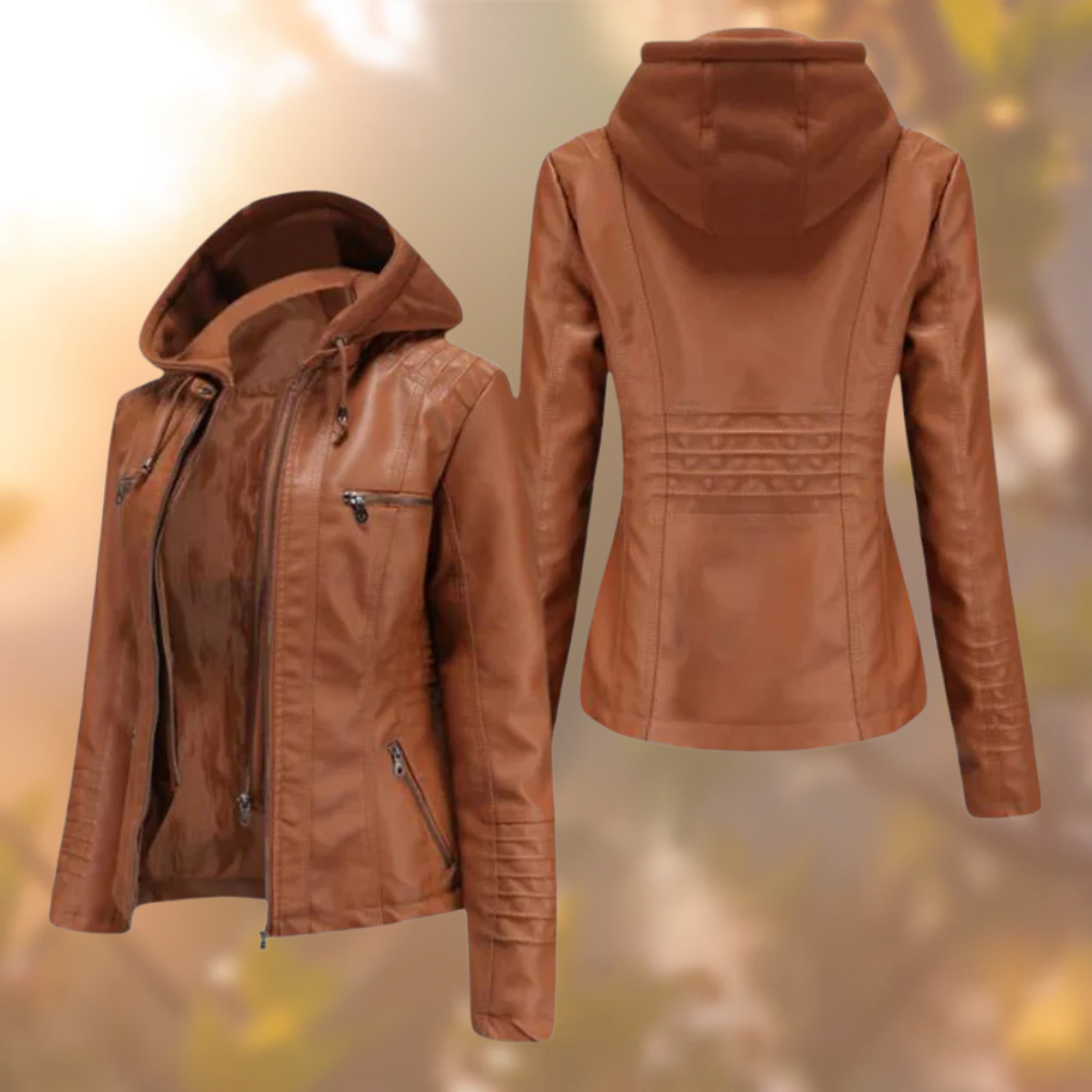Kayla - Wygodna skórzana kurtka
