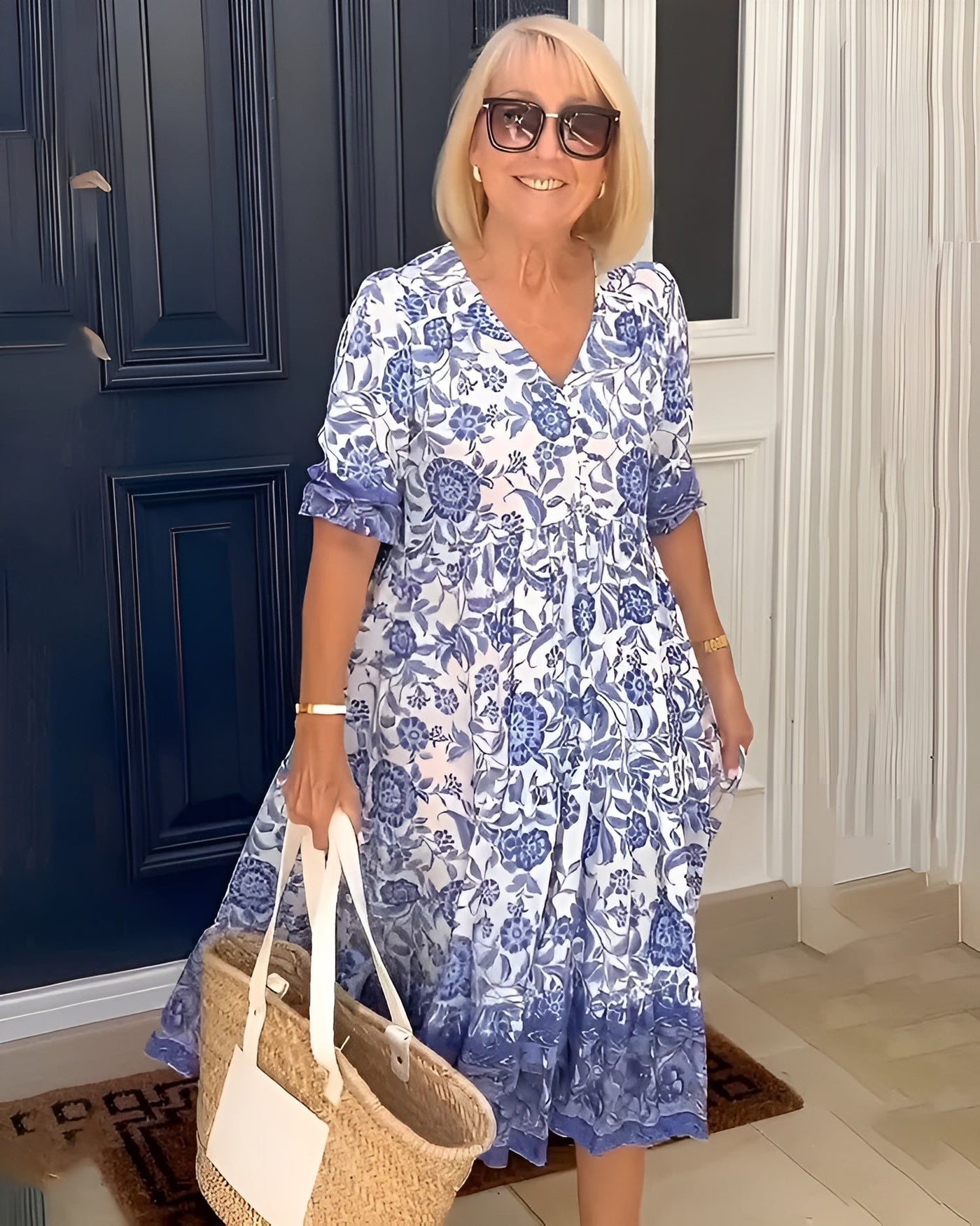 Evelyne | Elegancka sukienka w kwiaty