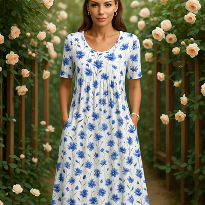 Heather - Klasyczna sukienka w kwiaty