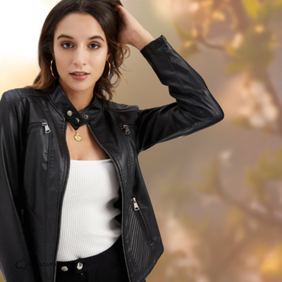 Robyn™ elegancka kurtka skórzana
