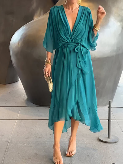 Claire | Wiązana sukienka midi