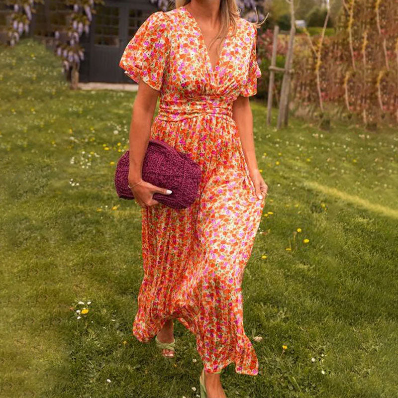 Elsie - Klasyczna sukienka z dekoltem w szpic