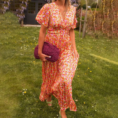 Elsie - Klasyczna sukienka z dekoltem w szpic